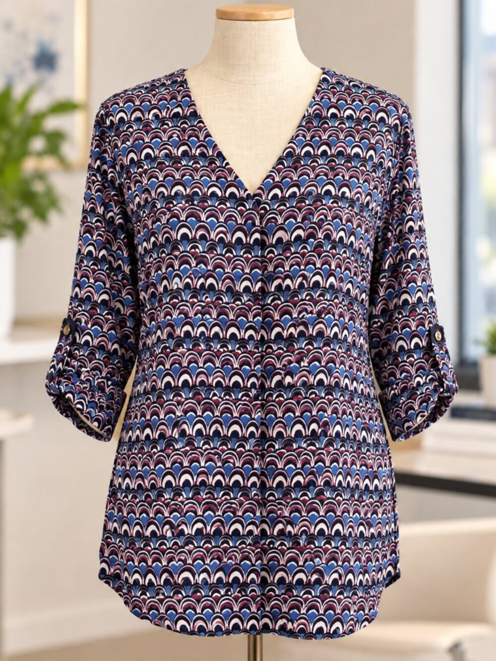 JONES NEW YORK Business Casual Tunic Top - Picture 1 of 9